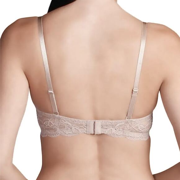 Affinitas Nicole Padded Tshirt Underwire Lace Trim Bra #131 Nude US UK 32A NEW - Picture 2 of 6